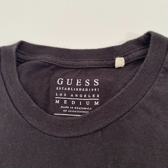 Guess 15th & Alameda Los Angeles Black T Shirt Short Sleeve Crew Neck‎ Size M - Picture 2 of 8